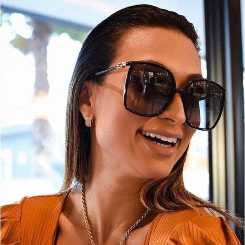 New - Fendi Black Brown Oversized Women's Ff0432/G/S Sunglasses